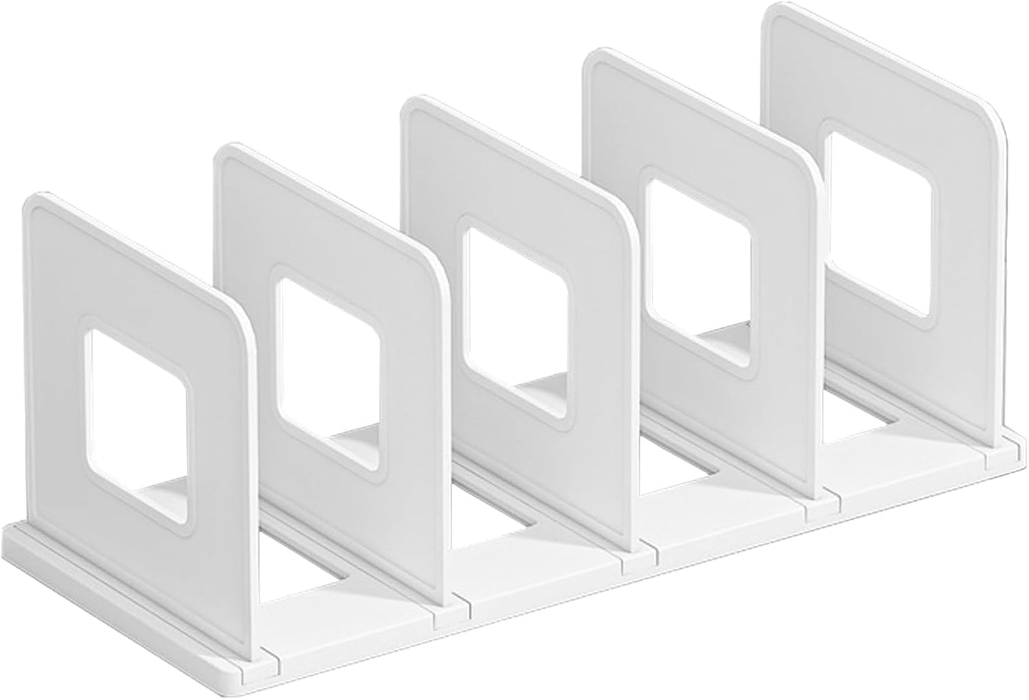 SAYEEC Desk File Sorter Vertical Desktop File Folder Organizer 4 Section Plastic Book Holder Adjustable Shelf Dividers Closet Purse Handbag Mail Binder Organizer Magazine Rack Stand Bookshelf (Pink)