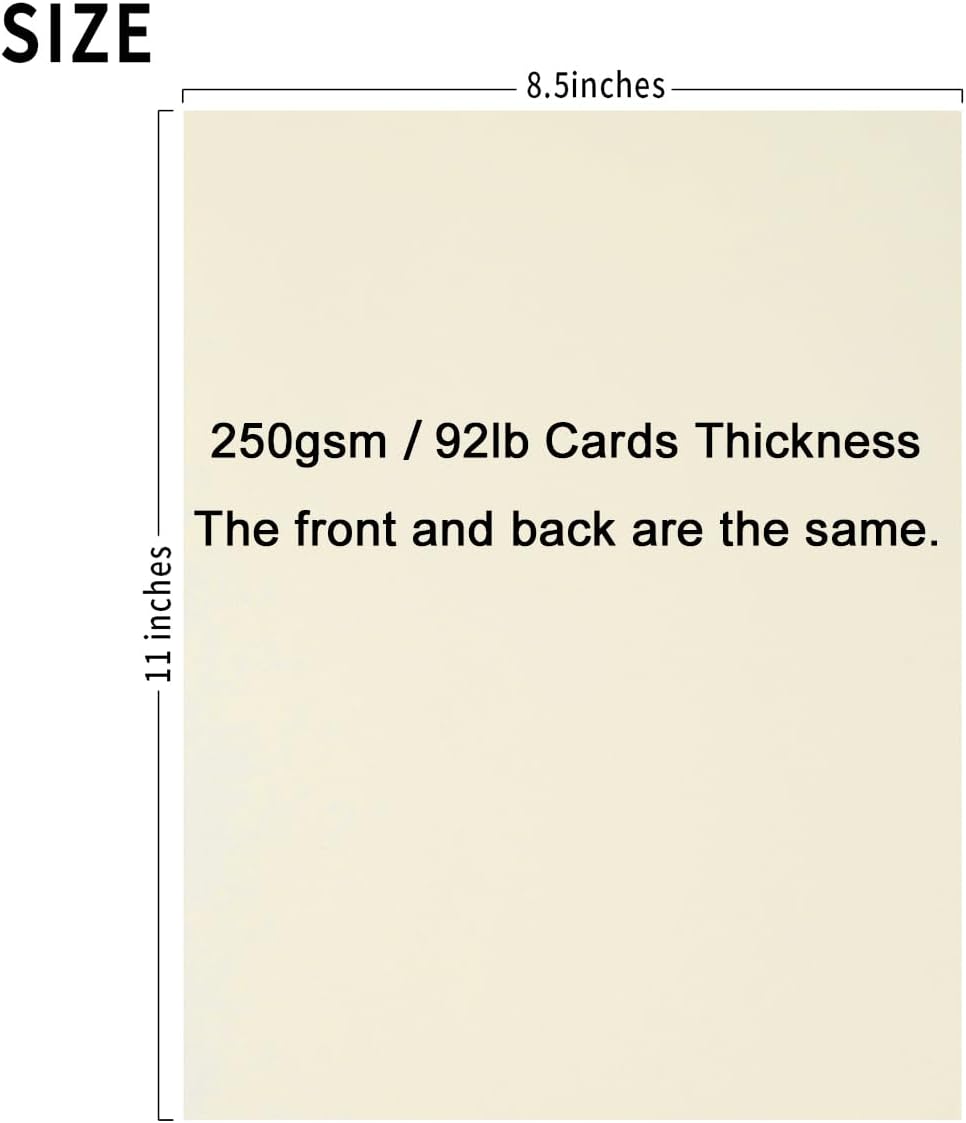 30 sheets Cardstock Paper 8 1/2 x 11 Inches for Crafts and Invitations (White/Red/Blue)