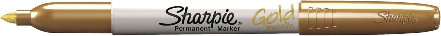 Sharpie Permanent Markers | Fine Point for Bold Details | BlackBlueRed and Green Ink Colours | 4 Marker Pens
