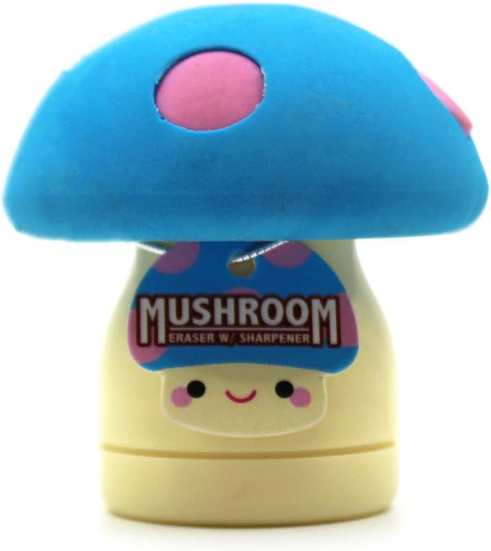 Limited Edition Mushroom Eraser and Pencil Sharpener (RED Cap W/Yellow DOTS)
