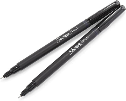 Sharpie Felt Tip Pens, Fine Point (0.4mm), Black, 4 Count - Art Markers, Journaling, Drawing