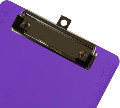 JAM PAPER Small Plastic Memo Clipboards with Low Profile Metal Clip - Mini (6 x 9) - Blue - Clip Board Sold Individually