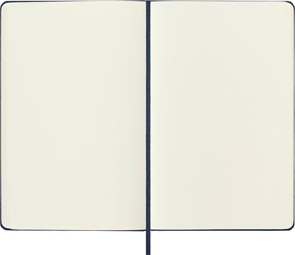 Moleskine Classic Notebook, Hard Cover, Large (5" x 8.25") Plain/Blank, Sapphire Blue, 240 Pages