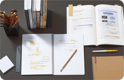 Maruman Spiral Note Basic Grid Notebook- B5, 9.92" x 7.44", 80 Sheets / 160 Pages, 5mm Graph Paper Journal, Perforated Pages & Wire-Bound to Lay Flat, Sturdy Kraft Cover, Made in Japan