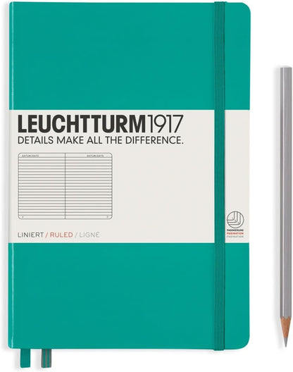 LEUCHTTURM1917 - Notebook Hardcover Medium A5-251 Numbered Pages for Writing and Journaling (Navy, Ruled)