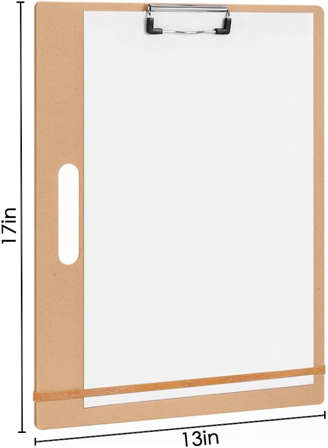 13" x 17" Artist Sketch Board with Handle - Portable Clipboard for Painting and Drawing, Art Supplies for Adults by TX Liteart