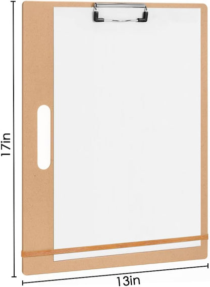 13" x 17" Artist Sketch Board with Handle - Portable Clipboard for Painting and Drawing, Art Supplies for Adults by TX Liteart