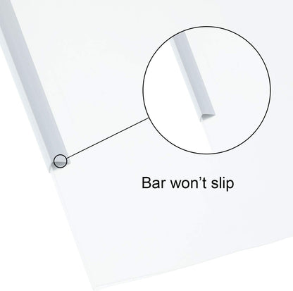 10 Pieces Binding Bars Slide Grip Binding Bars for School and Office Report Cover A4 Spine, 12 Inch, 40 Sheet Capacity(White)