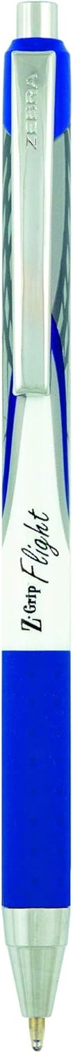 Zebra Pen Z-Grip Flight Retractable Ballpoint Pen, Bold Point 1.2mm, Blue Ink, School Supplies, Teacher Supplies, and Office Supplies, Smooth Writing, Quick-Drying, 12-Pack (21920)