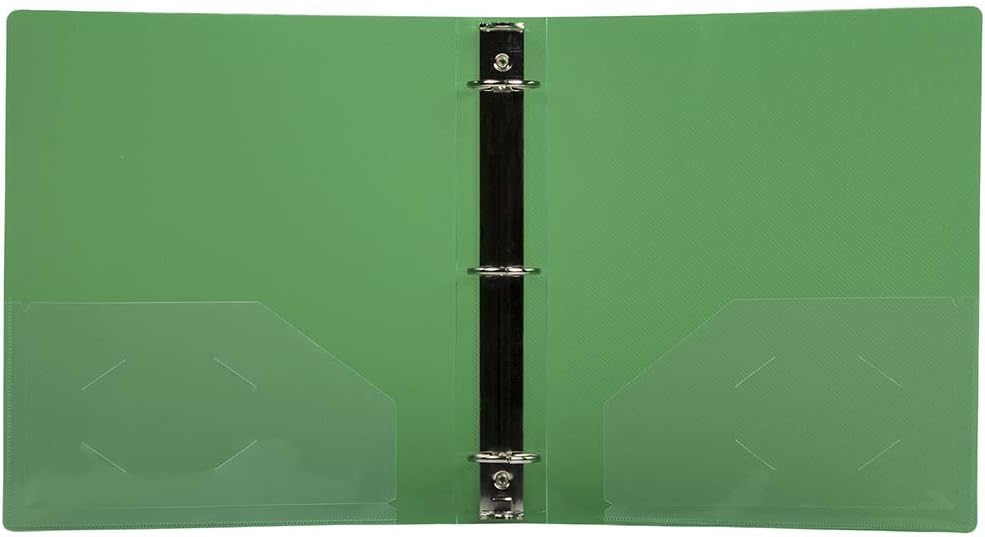 JAM PAPER Plastic 0.75 inch Binder - Clear 3 Ring Binder - Sold Individually