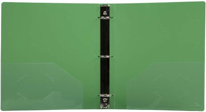 JAM PAPER Plastic 0.75 inch Binder - Clear 3 Ring Binder - Sold Individually