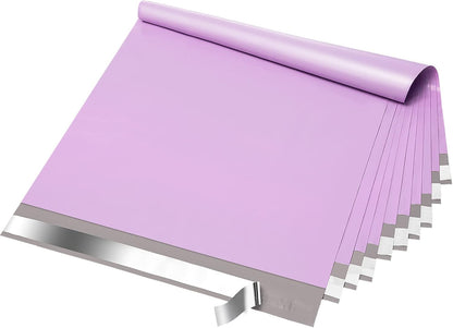 Fuxury Poly Mailers 10x13 Inch 50 Pcs, Waterproof Shipping Bags for Clothing, Strong Adhesive Shipping Envelopes for Small Business Suppliers, Self Seal Mailers Poly Bags Mailing Envelopes Purple