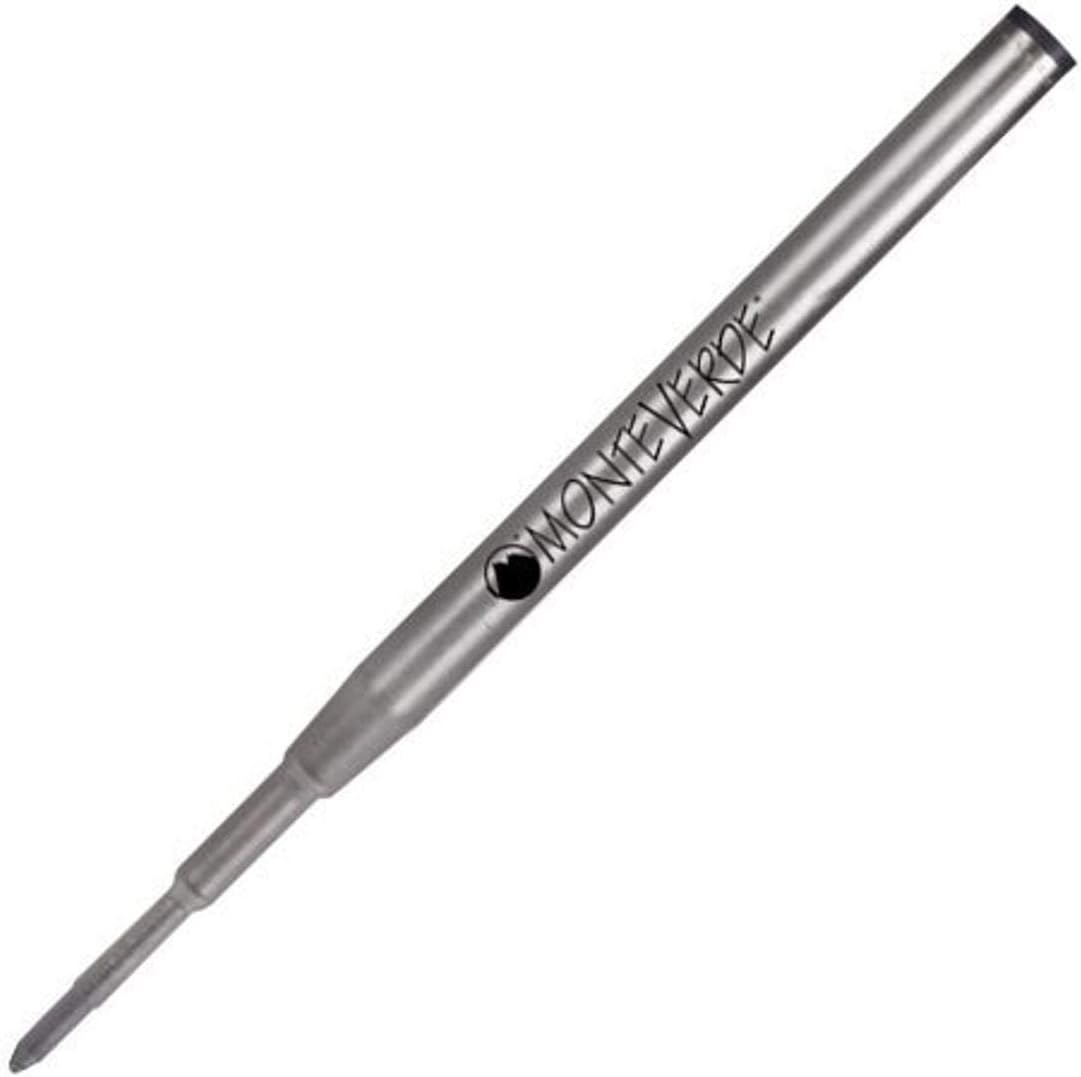 Monteverde USA Capless Ceramic Gel Refills to Fit Montblanc Ballpoint Pens, Fine Point Black Ink, Converts to Capless Rollerball, 2-Pack (M132BK)