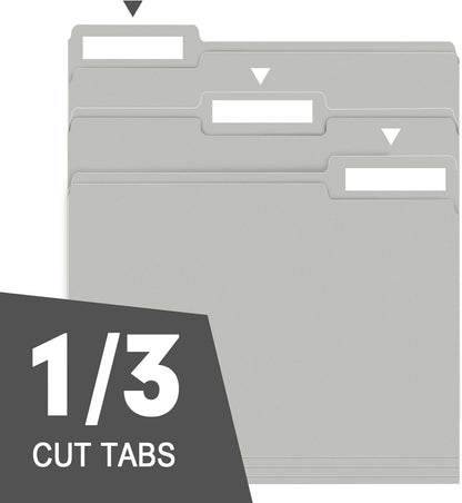 File Folder, RAZCC 150 Pack 1/3 Cut Tab File Folders Letter Size, Manila Folders, Folders with Tab, Great for Organizing and Easy File Storage