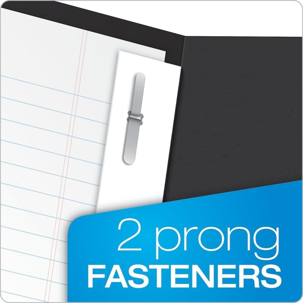 Oxford Two-Pocket Folders w/Fasteners, Red, Letter Size, 25 per Box (57711)