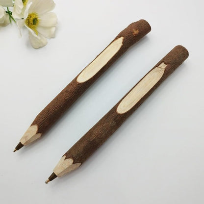 SKKSTATIONERY 12 Pcs Natural Wooden Pencils Wood Tree Branch, 5" Long Twig Hand Made Pencils for School Party Supplies Novelty Gifts
