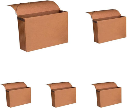 Smead 100% Recycled Expanding File Wallet with Flap and Cord Closure, 2" Expansion, Letter Size, Redrope, 10 per Box (77170)