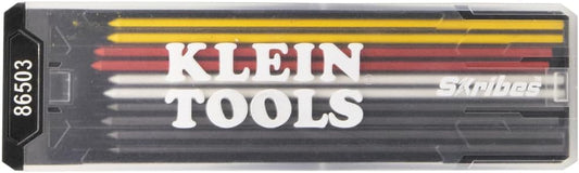 Klein Tools 86503 Skribes 2.8 mm Mechanical Carpenter Pencil Lead Refills, Assorted Color Leads for Woodworking and Construction, 10-Piece