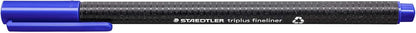 STAEDTLER Triplus Fineliner 334-3 Tips - Blue (Pack of 10)