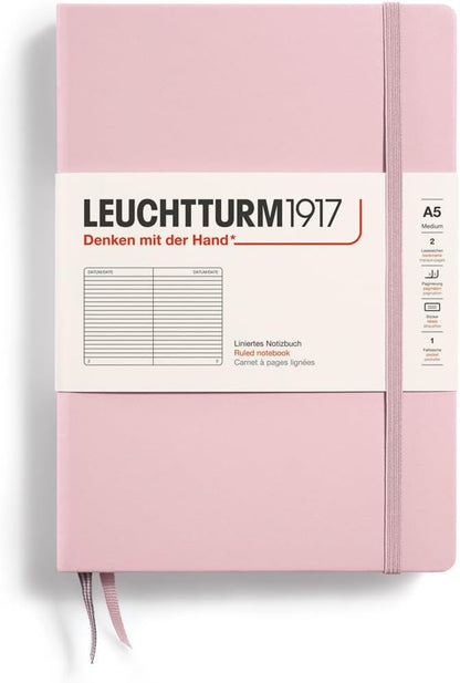 LEUCHTTURM1917 - Notebook Hardcover Medium A5-251 Numbered Pages for Writing and Journaling (Navy, Ruled)