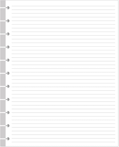 Unpunched Line Paper - 100 Sheets/200 Pages Loose Leaf Paper Line Refills, Letter Size, 100gsm, White, 8.5" x 11"