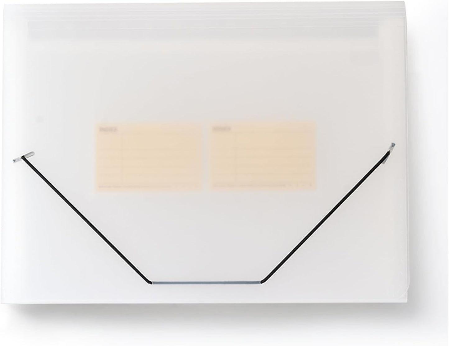 Expanding File Folder with Tabs, 13 Pockets File Organizer Accordion File Holder ，with Elastic Buckles Closure, A4 Paper Document Organizer for Home School Office (1, Transparent White)