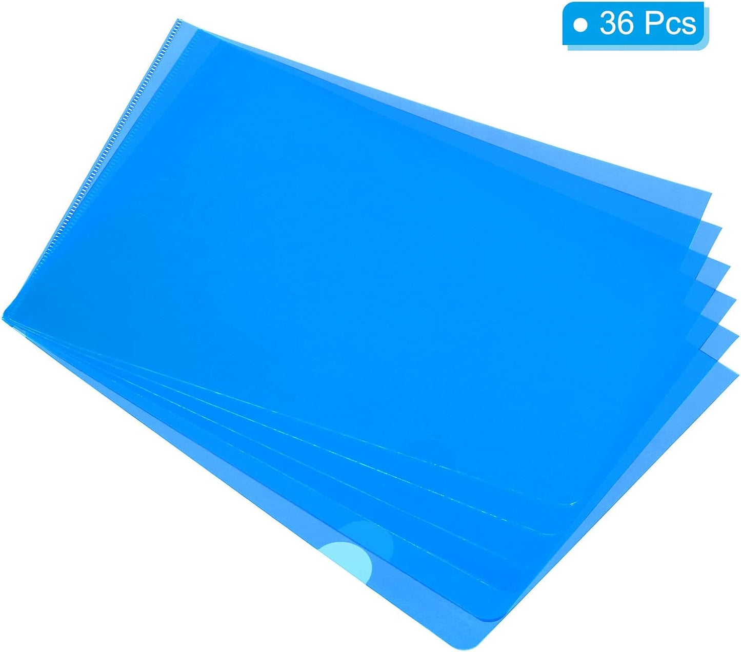 PATIKIL l Type Folders 36 Pack A4 Plastic Clear Document Folder File Jacket Sleeves Project Pockets, Green