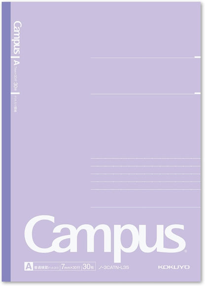 KOKUYO Composition Notebooks, 5 Pack Campus Semi-B5 Comp Book with Dot B 6mm Ruled, 30 Sheets, School Lined Notebook in Shear Stone, Journal Notebook for Women Work Study Note Taking(NO-GS3CWBT-L1X5)