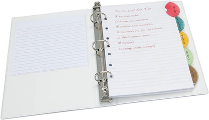 Avery 11118 Mini Dividers, 5/ST, 5-1/2-Inch x8-1/2-Inch, 7-Hole Punch, Multi