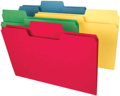 Smead SuperTab Heavyweight File Folder, Oversized 1/3-Cut Tab, Letter Size, Manila, 50 Per Box (10401)