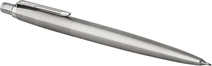 Parker Jotter Ballpoint Pen, Stainless Steel with Chrome Trim, Medium Point, Blue Ink - Smooth Writing, Sleek, Polished, Professional, Desk Essentials