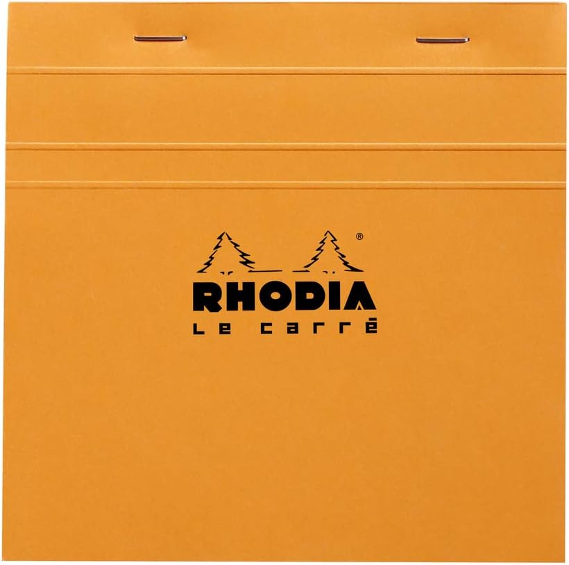 Rhodia Head Stapled Pad, No16 A5, Dot - Black