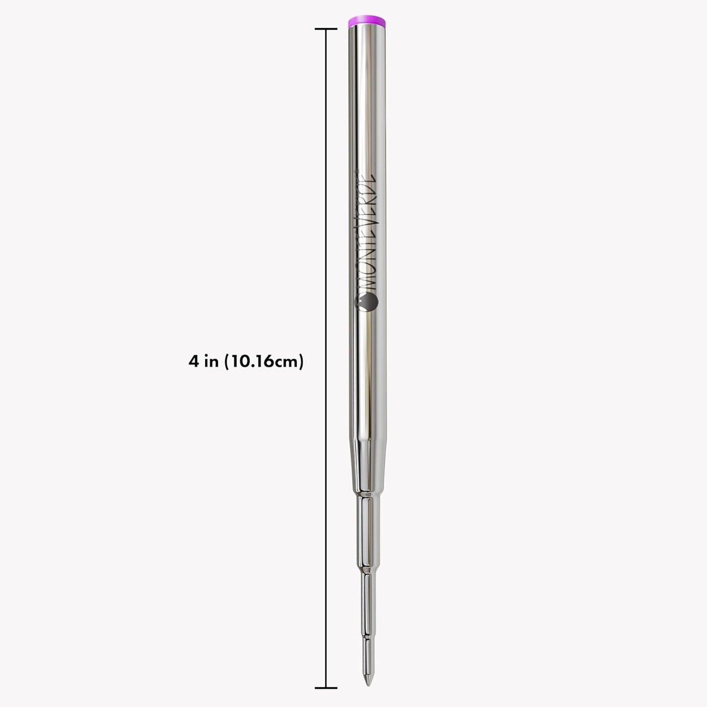 Monteverde USA Capless Ceramic Gel Refills to Fit Montblanc Ballpoint Pens, Fine Point Black Ink, Converts to Capless Rollerball, 2-Pack (M132BK)