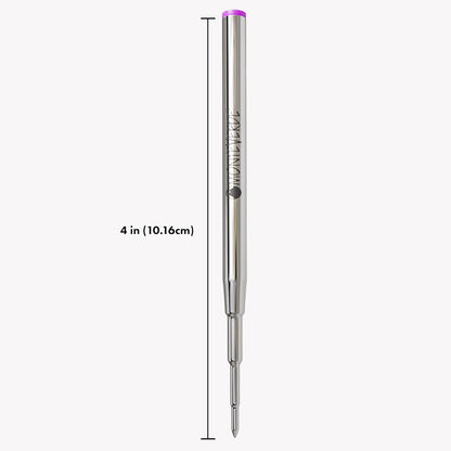 Monteverde USA Capless Ceramic Gel Refills to Fit Montblanc Ballpoint Pens, Fine Point Black Ink, Converts to Capless Rollerball, 2-Pack (M132BK)