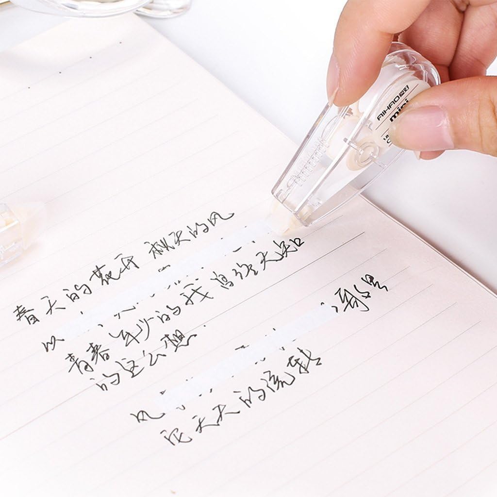 2 Pcs White Cute Correction Tape Mini Roller White Out Eraser, School Office Stationery Correction Tape for School Office Correction Product