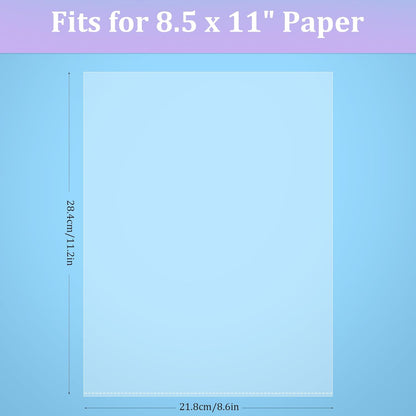 AKONEGE 50 Pack No Holes Sheet Protectors 8.5 x 11 Inch Letter Size Page Protectors for Documents, Prints, Top Loading Heavyweight Clear View Plastic Sleeves for Papers, Artworks, Photos