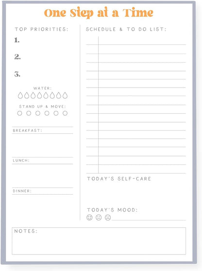 Graphique Large Notepad, Brush Strokes – 6" x 8", Cute Notepad with 150 Tear-Off Sheets, Features the Word “Notes” on Every Page – Perfect for Note Taking, List Making, and More