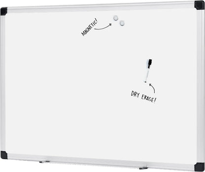 Amazon Basics Magnetic Dry Erase Whiteboard, 36 x 48-inch, Aluminum Frame, Silver/White, Easy to Install