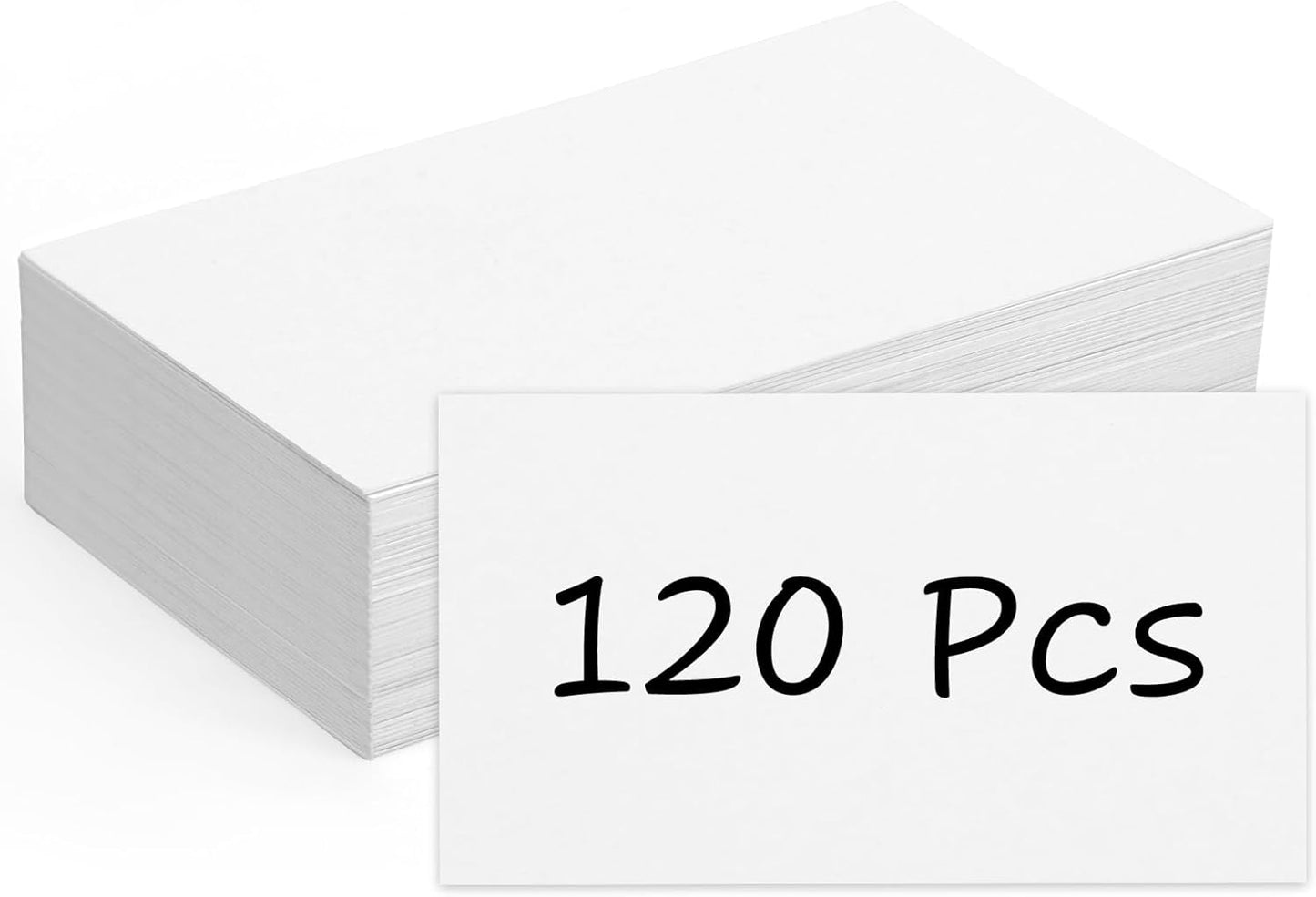 120 Pcs Blank Business Cards, 2x3.5in Small Index Cards, 350GSM Thick White Blank Note Cards for Business Study Index Invitation Playing