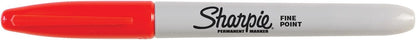 Sharpie Permanent Markers, Fine Point, Black, 12 Count