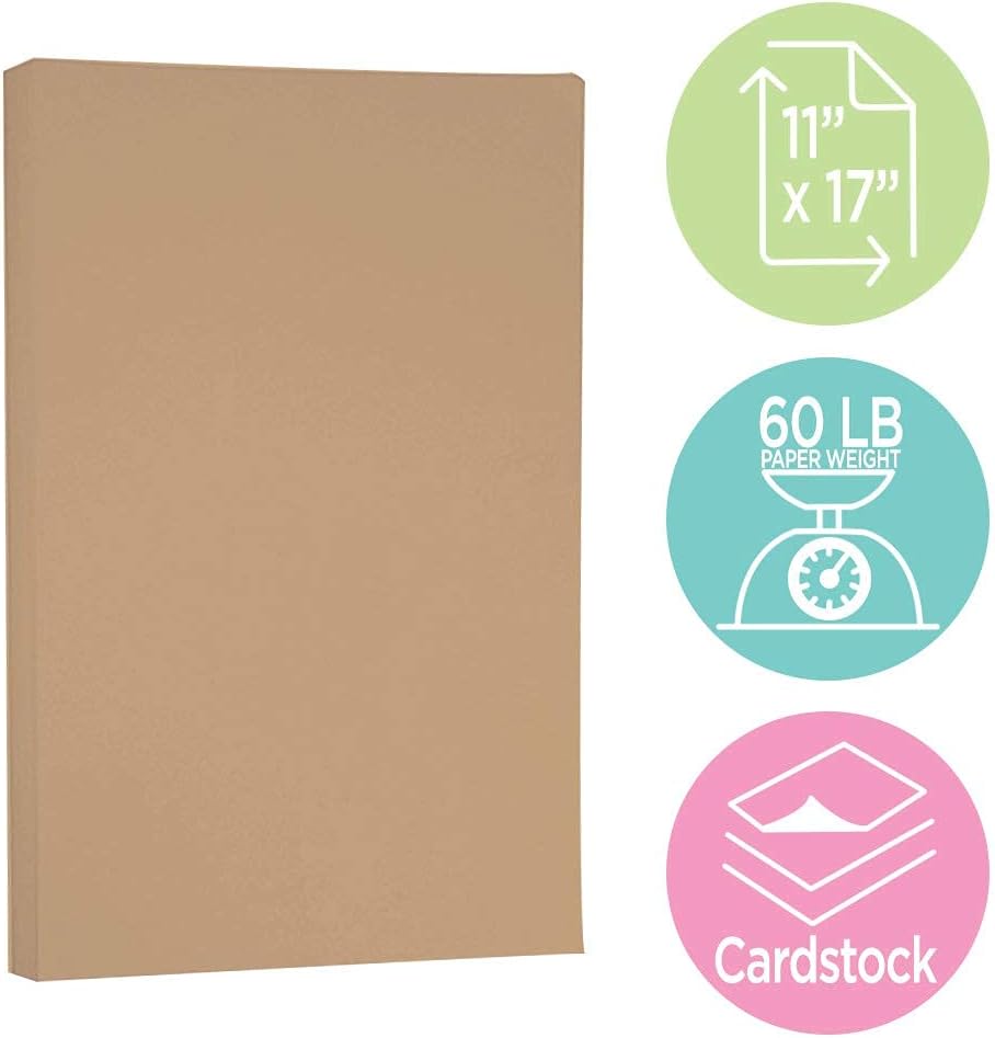 JAM PAPER Ledger Matte 24lb Paper - 90 gsm - 11 x 17 Tabloid - Yellow Recycled - 100 Sheets/Pack