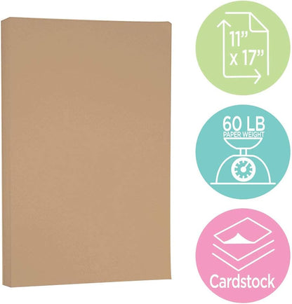 JAM PAPER Ledger Matte 24lb Paper - 90 gsm - 11 x 17 Tabloid - Yellow Recycled - 100 Sheets/Pack