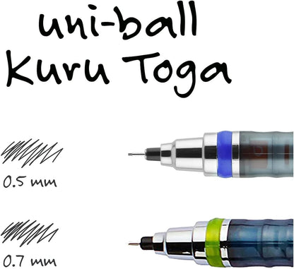 uniball Kuru Toga Mechanical Pencil Starter Kit, 0.7mm HB#2, 1 Pack