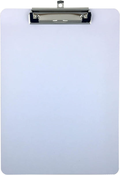 Clipboard Dry Erase Surface 9'' x 12.5'' Letter Size Low Profile Clip Whiteboard Single (Pack of 1)