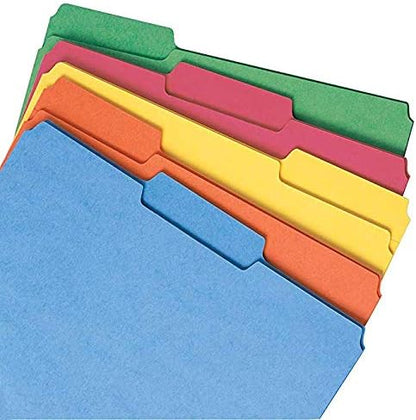 Smead Standard Hanging File Folders, 25 Count, Assorted Primaries, 1/5-Cut Adjustable Tabs, Letter Size (64059)