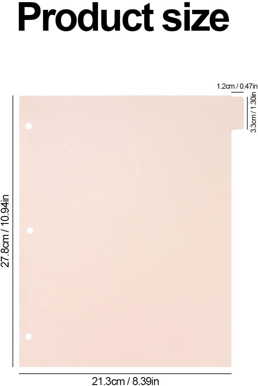 Koqye 8.4 x 11 inch Pink 8-Tab Durable Plastic Dividers for 3 Ring Binder, Binder Separators with Tabs, Binder Tabs Dividers for Student, Teacher, Office, Home Organizers((Pink - 1 Set)