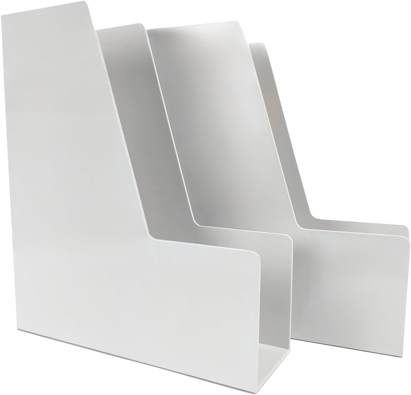 Vertical File Holder, 4 pack Clear Plastic Document Organizer and Clear Magazine Organizer, Multi-purpose Document Organizer for Home Office