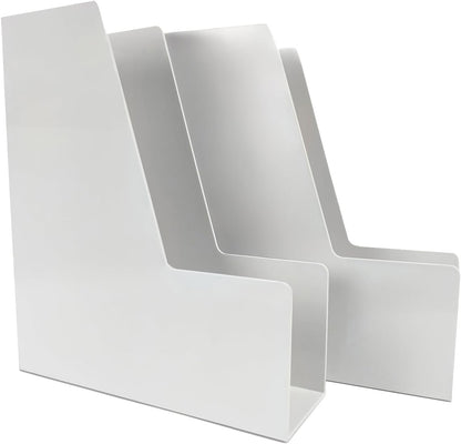 Vertical File Holder, 4 pack Clear Plastic Document Organizer and Clear Magazine Organizer, Multi-purpose Document Organizer for Home Office