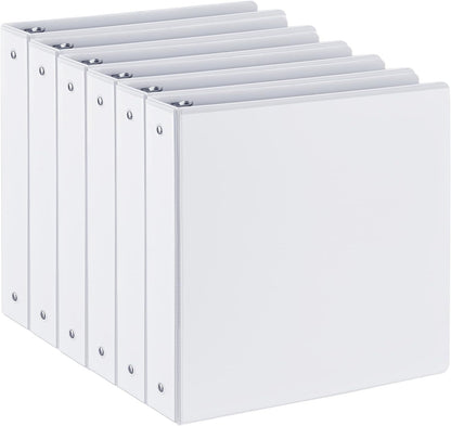 SUIN 1.5-Inch 3-Ring Binders with 2 Interior Pockets, Premium Clear View Presentation Binder Holds 325 Sheets Letter Size, Office School Home,6 Pack