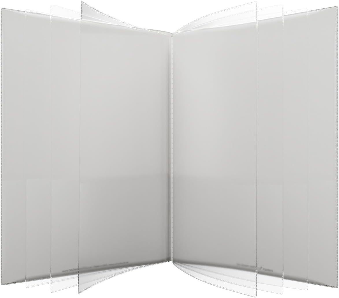 Nicky's® Multi Pocket Organizer, 10 or 14 Page Folder, Water Proof, Patented Tear-Resistant, Flexible Plastic, Proudly Made in USA, Binder Substitute. (10-in-1 Red)
